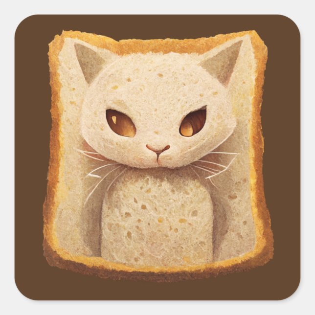 Sticker Carré Pain de chat 01 (Devant)