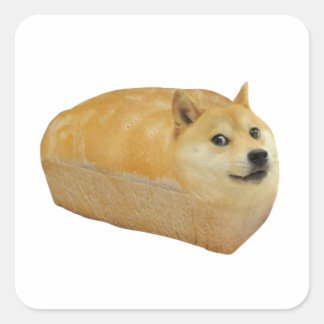 Sticker Carré Pain de Dogecoin