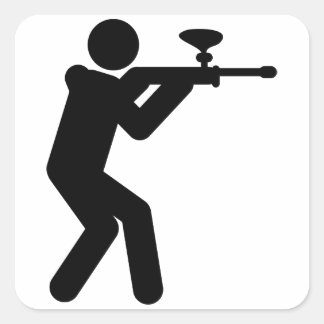 Sticker Carré Paintball
