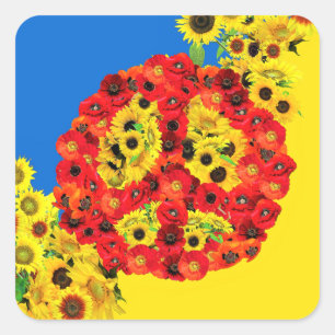 STICKER CARRÉ PAIX POUR L'UKRAINE !