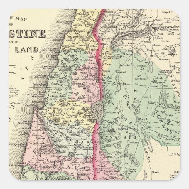 Sticker Carré Palestine historique (Devant)