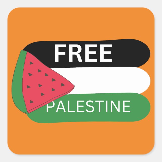 Sticker Carré palestine libre (Devant)