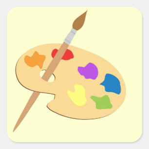 Sticker Carré Palette Artiste