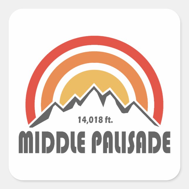 Sticker Carré Palisade moyenne Californie (Devant)