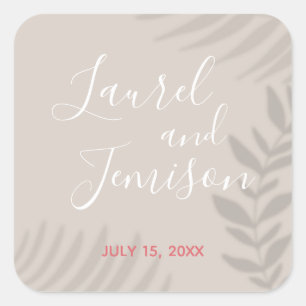 Sticker Carré Palm ombragé Tan