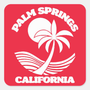 Sticker Carré Palm Springs Californie