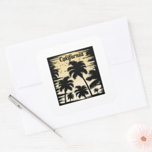 Sticker Carré Palmier de Californie