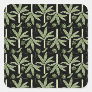 Sticker Carré palmiers tropicaux sans couture motif