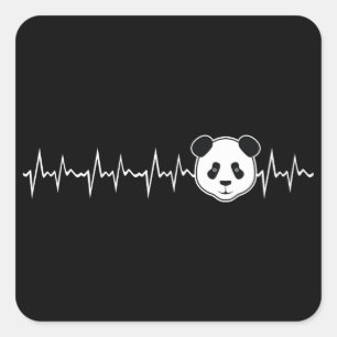 Sticker Carré Panda Lover