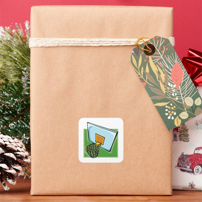 Sticker Carré Panier De Basketball Sports Backboard Et Net (Créateur téléchargé)