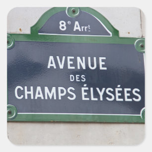 Sticker Carré Panneau de rue de Paris