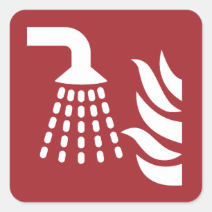 Sticker Carré Panneau de sécurité de l'applicateur de brouillard