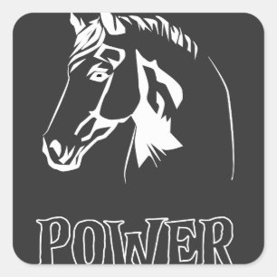 Sticker Carré Panneau de tête d'alimentation du cheval