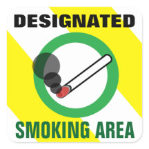Panneau de zone fumeurs désignée