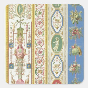 Sticker Carré Panneau du bungalow de Raphael à Vatican, engr