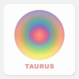 Sticker Carré Panneau Zodiaque Taurus Dégradé