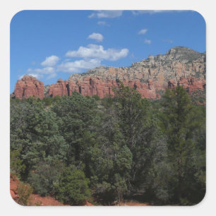 Sticker Carré Panorama de Red Rocks à Sedona Arizona