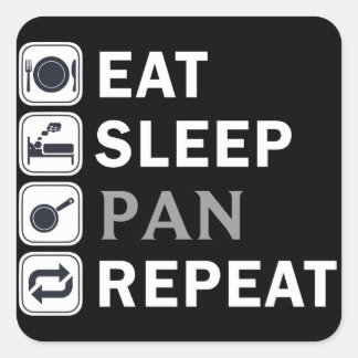 Sticker Carré Pantalon de sommeil de pubg-Eat Répétition