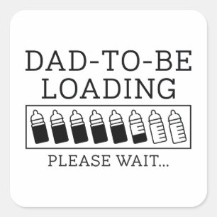Sticker Carré Papa Doit Charger