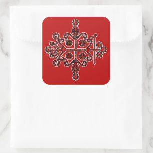 Sticker Carré Papa Legba Elegua Veve Sigil
