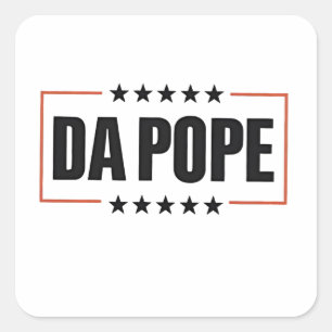 Sticker Carré Pape Léon XIV Église chrétienne Da Pape
