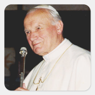 Sticker Carré Pape Saint Jean-Paul II