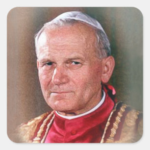 Sticker Carré Pape St John Paul II