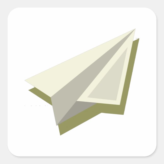 Sticker Carré Paper Plane Design (Devant)