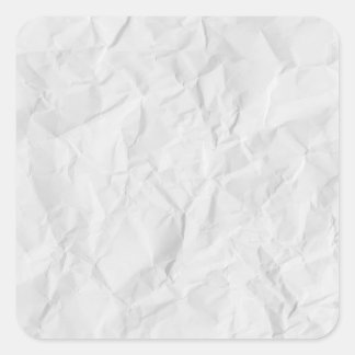 Sticker Carré Papier Blanc Froissé