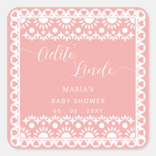 Sticker Carré Papier mexicain Picado Cielito Lindo Baby shower