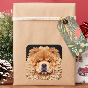 Sticker Carré PAPIER MIRAGE Red Chow