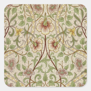 Sticker Carré Papier peint vintage Floral - Daffodique