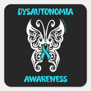 Sticker Carré Papillon/Tribal...Dysautonomia