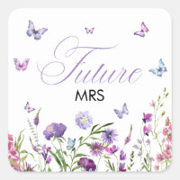 Papillons Modernes Futur Violet Floral Mme