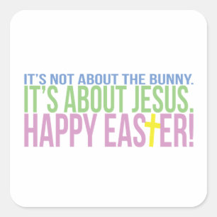 Sticker Carré Pâques est au sujet de Jésus