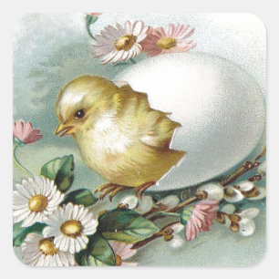 Sticker Carré Pâques victorienne