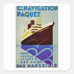 Sticker Carré Paquet de navigation