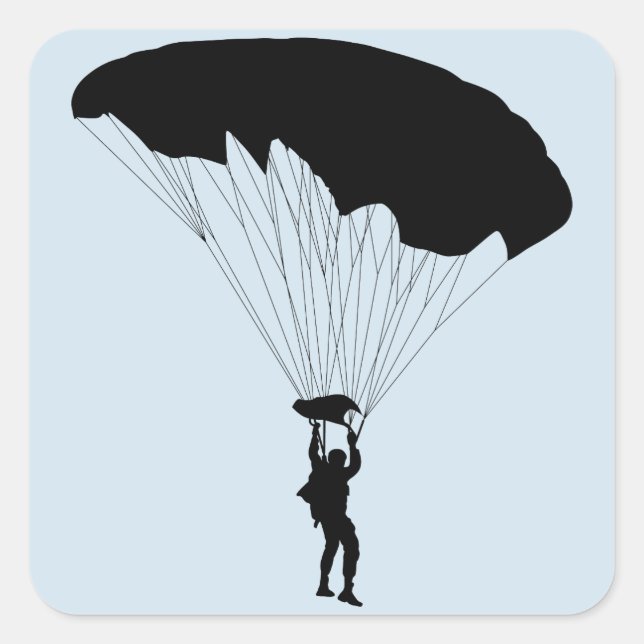 Sticker Carré Parachutiste (Devant)