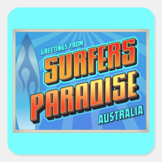 STICKER CARRÉ PARADIS DES SURFERS