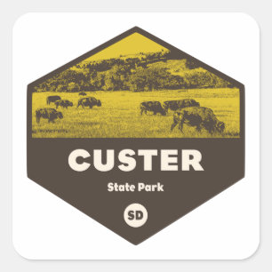 Sticker Carré Parc d'état de Custer Dakota du Sud