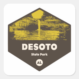 Sticker Carré Parc d'état de DeSoto Alabama