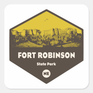 Sticker Carré Parc d'état de Fort Robinson Nebraska