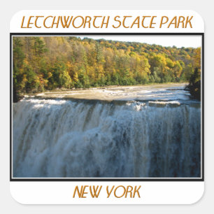 Sticker Carré Parc d'état de Letchworth Middle Falls