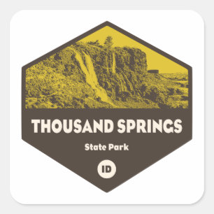 Sticker Carré Parc d'état de Mille Springs Idaho