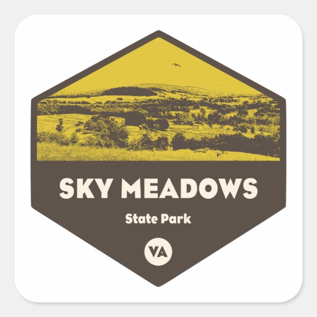 Sticker Carré Parc d'état de Sky Meadows, Virginie (Devant)
