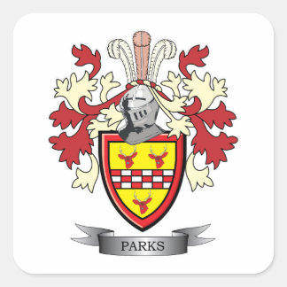 Sticker Carré Parc Family Crest Coat of Arms