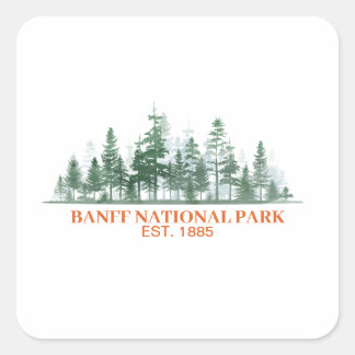 Sticker Carré Parc national de Banff