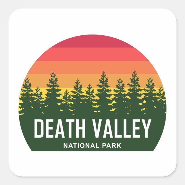 Sticker Carré Parc national de Death Valley (Devant)