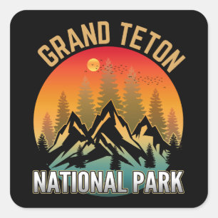 Sticker Carré Parc national de Grand Teton