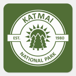 Sticker Carré Parc national de Katmai Sun Trees